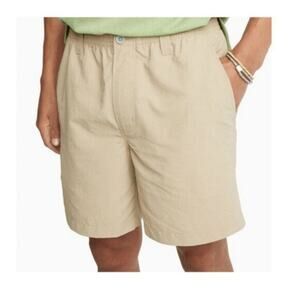 Southern Tide Men’s Elastic Waistband Shorts cast off Nylon Sz SMALL Tan Cream